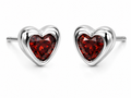 Silver Heart Studs
