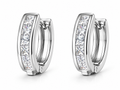 Silver Plated Cubic Zirconia Hoop Earrings