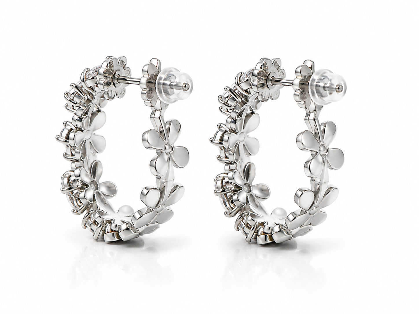 Flower Boho Hoop Earrings