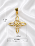 Gold Plated Zircon Celtic Pendant
