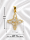 Gold Plated Zircon Celtic Pendant