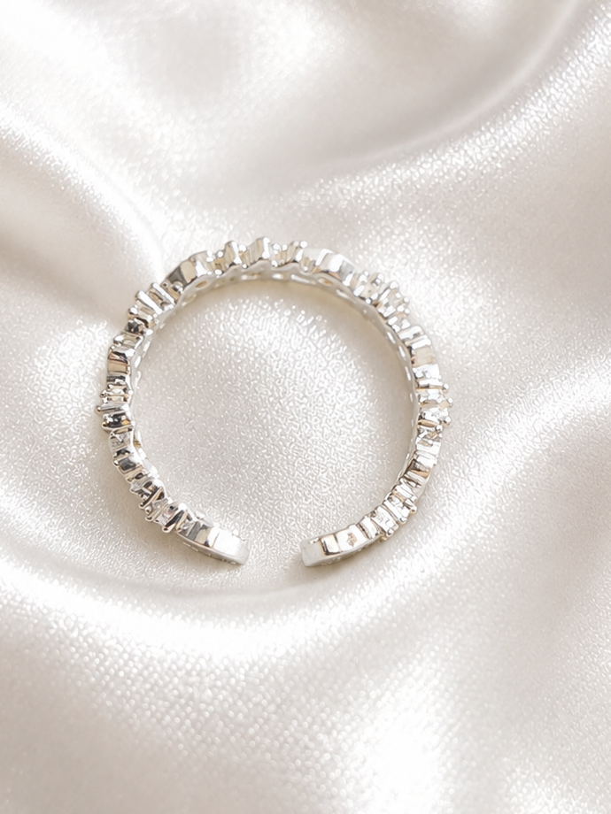 Heart Accent Silver Plated Ring