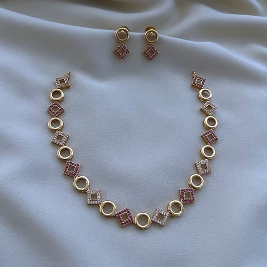 Sparkling and elegant AD Necklace