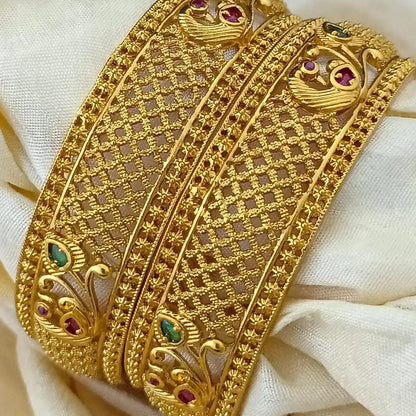 Premium Quality Bangles with peacock design